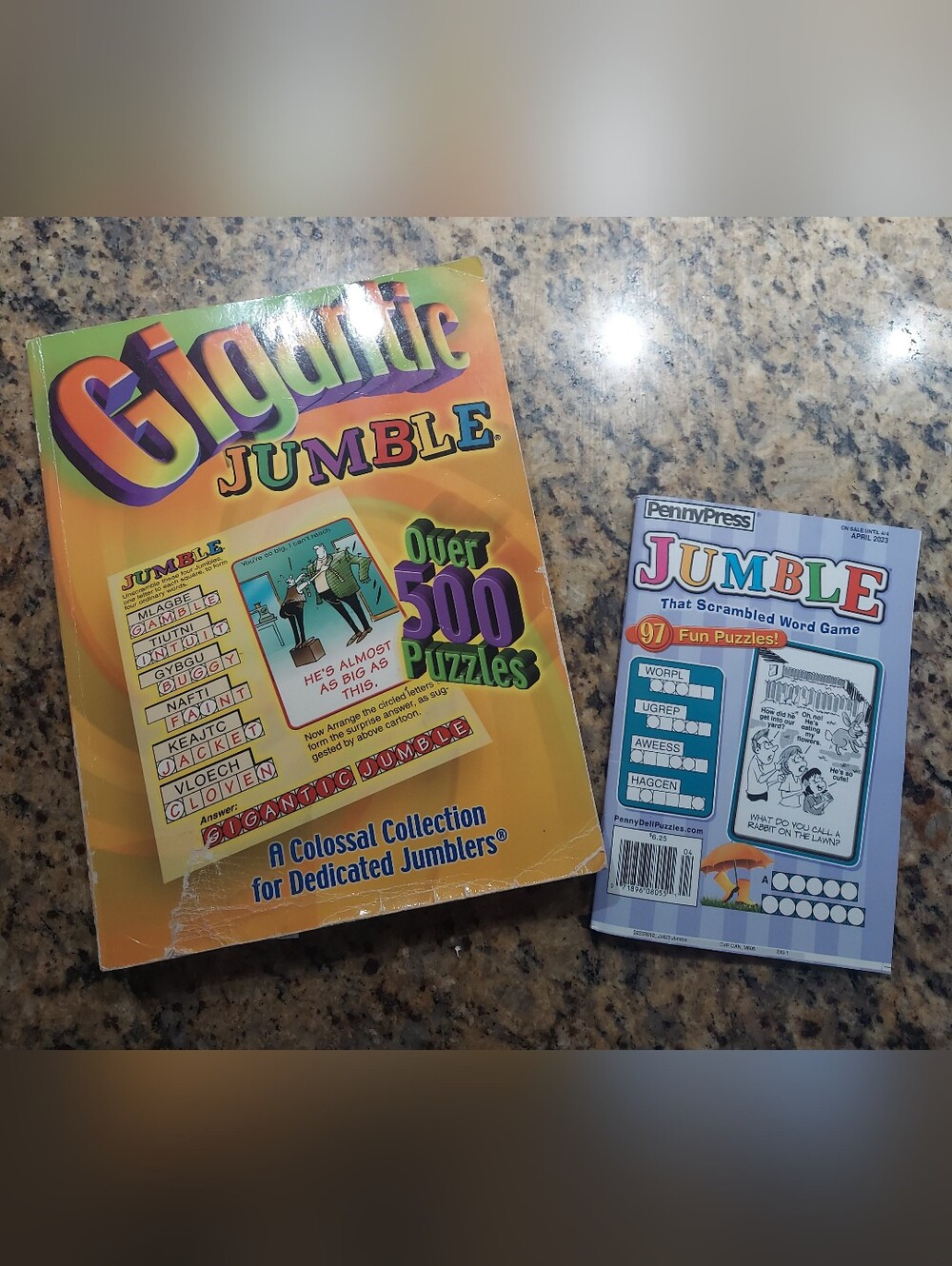 Triumph Gigantic Jumble Paperback in Yellow with Green Accents